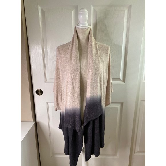 Status Waterfall Dip Dyed Ombré Cardigan Sweater - Picture 1 of 6